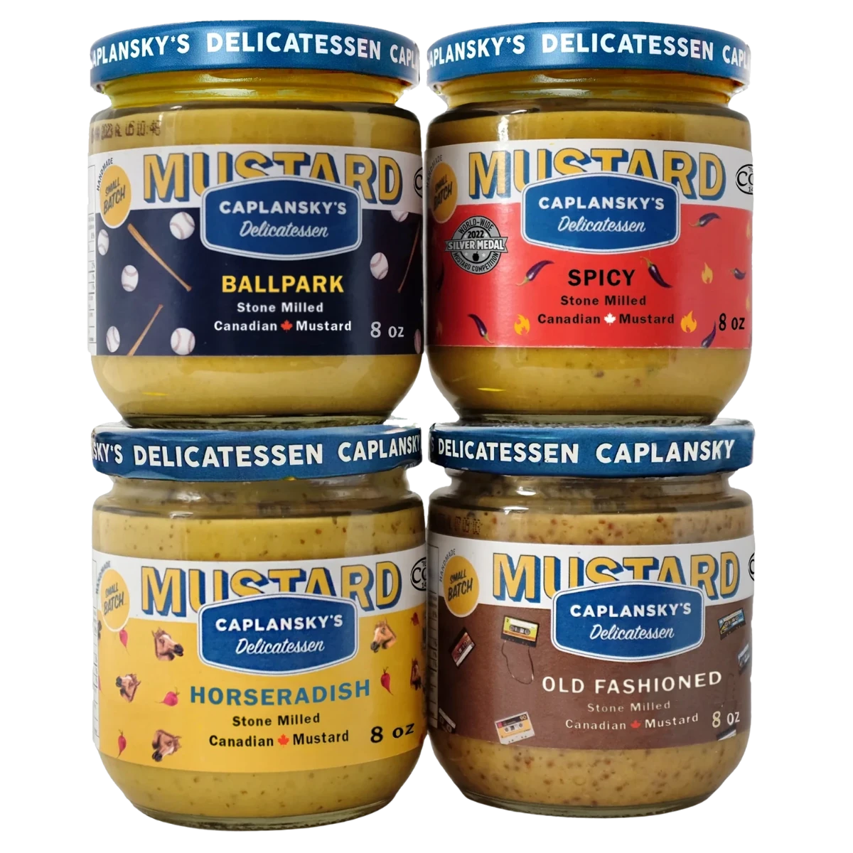 Ballpark, Old Fashioned, Spicy and Horseradish deli mustard